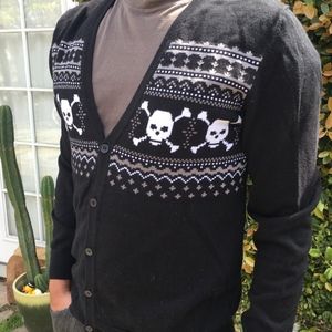 H&M Skull and Crossbones Cardigan